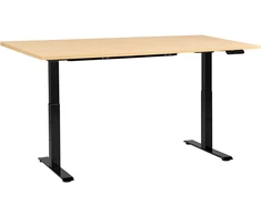 Beliani Destines rašomasis stalas, juodas ir smėlio spalvos, 160 cm x 72 cm