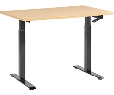 Beliani Destines rašomasis stalas, juodas ir smėlio spalvos, 120 cm x 60 cm