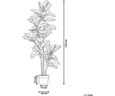Beliani Dirbtinis vazoninis augalas 134 cm FICUS