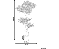 Beliani Dirbtinis augalas RUSCUS TREE 166 cm žalias