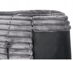Beliani Trivietė sofa SANDORA, velvetinis audinys, pilka