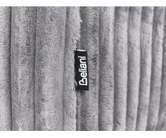 Beliani Trivietė sofa SANDORA, velvetinis audinys, pilka