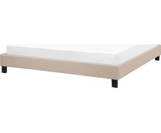 Beliani Lova be galvūgalio ROANNE 180 x 200 cm smėlio spalvos