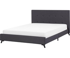 Beliani Lova AMBASSADOR 160 x 200 cm tamsiai pilka