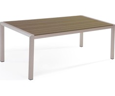 Beliani Aliuminio sodo lentelė 180x90cm ruda VERNIO (204830)