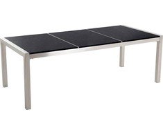 Beliani Sodo stalas granitas, kuriuo dalinamasi kontrastas 220 x 100 cm