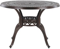 Beliani Metalo sodo lentelė 102 cm ruda SALENTO
