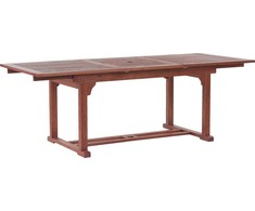 Beliani Sodo stalas sulankstoma akacija 160 / 220 / 90 cm tamsaus medžio TOSCANA