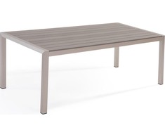 Beliani Sodo stalas iš aliuminio 180 x 90 cm pilkas VERNIO