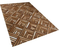 Beliani Odos skiautės kilimas 140 x 200 cm rudos spalvos TEKIR
