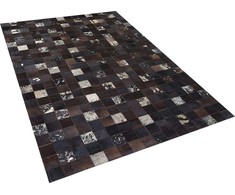Beliani Odos skiautės kilimas 160 x 230 cm rudos spalvos BANDIRMA