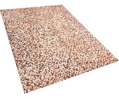 Beliani Megztinės odos skiautės rudos 160 x 230 cm TORUL