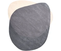 Beliani Vilnonis kilimas MYSURU pilkas 160 x 160 cm