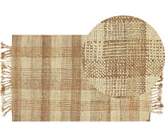 Beliani Židinys džiuto 80 x 150 cm smėlio spalvos BERISSA Lumarko!