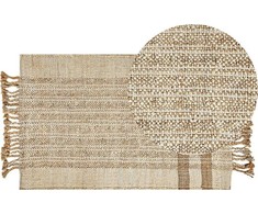 Beliani Rug iš džiuto 80 x 150 cm rusvai gelsvas ORTAOBA Lumarko!