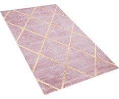 Beliani 80 x 150 cm rausvos spalvos kilimas