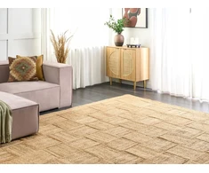 Beliani Dywan su juty 300 x 400 cm smėlio spalva ESENTEPE