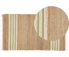 Beliani Rug iš džiuto 80 x 150 cm rusvai gelsvas- žalia MIRZA Lumarko!