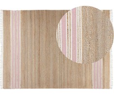 Beliani Rug iš džiuto 160 x 230 cm beige- rožinė Mirza Lumarko!