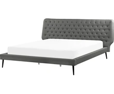 Beliani Eko odos lova ESSONNE 180 x 200 cm pilka