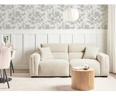 Beliani Trivietė sofa FAUSKAN šviesiai smėlio spalvos