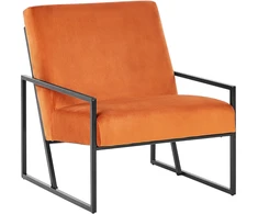 Fotelis Beliani Fotel DELARY aksominis oranžinis