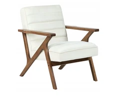 Fotelis Beliani Fotel KISA veliūrinis, kreminė balta