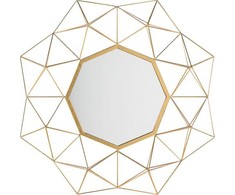 Beliani Sieninis veidrodis GAILLAC 80 cm 80 cm metalinis auksinis