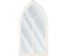 Beliani Sieninis veidrodis TRELLY 62 cm 113 cm metalinis baltas