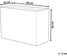 Beliani Gėlių puodas 25 x 60 x 45 cm rudos spalvos EDESSA