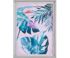 Beliani Paveikslėlis rėmelyje 30 x 40 cm mėlynai rausvos spalvos AGENTA