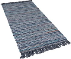 Beliani Medvilnės kilimas 80 x 150 cm pilkas BESNI
