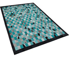 Beliani Odos kilimas 140 x 200 cm turkis pilka NIFER