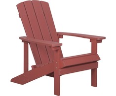 Beliani ADIRONDACK raudona sodo kėdutė (131791)