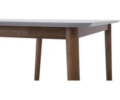 Beliani Valgomojo stalas MODESTO Pilkas 120 cm 80 cm Medinis