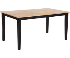 Beliani Valgomojo stalas GEORGIA juodas 150 cm 90 cm medis