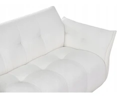 Beliani Dvivietė sofa HALBA Boucle balta