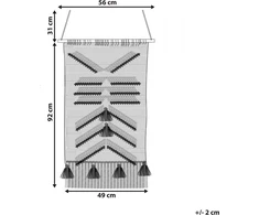 Beliani Sieninis makramė PAKPATTAN medvilninis 123 cm juodas