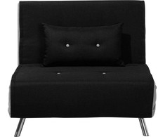 Beliani Vienvietė išskleidžiama sofa FARRIS juoda
