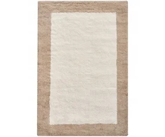 Beliani Vonios kilimėlis KABRI rudas/ smėlio spalvos 60 x 90 cm medvilninis