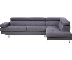 Beliani 5 vietų kampinė sofa NORREA pilka, kairinė