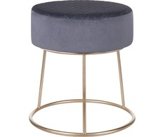 Beliani Velvet taburetė 35 cm pilka DELCO
