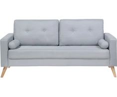 Beliani Dvivietė sofa KALMAR šviesiai pilka