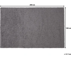 Beliani Karpetas 140 x 200 cm tamsiai pilkas DEMRE