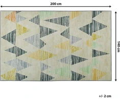 Beliani Karpetas 140 x 200 cm žalsvai geltonas YAYLA