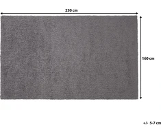 Beliani Karpetas 160 x 230 cm tamsiai pilkas DEMRE