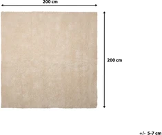 Beliani Karpetas 200 x 200 cm smėlio spalvos DEMRE