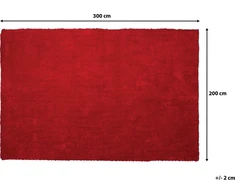 Beliani Karpetas 200 x 300 cm raudona DEMRE