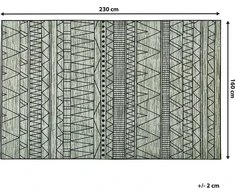 Beliani Kilimas 160 x 230 cm juoda ir pilka KEBAN