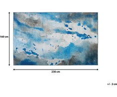 Beliani Kilimas 160 x 230 cm melsvai pilka BOZAT